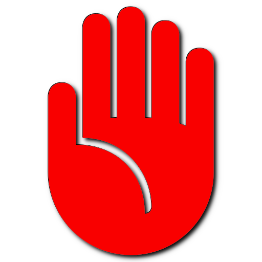 Rote Hand Symbolbild